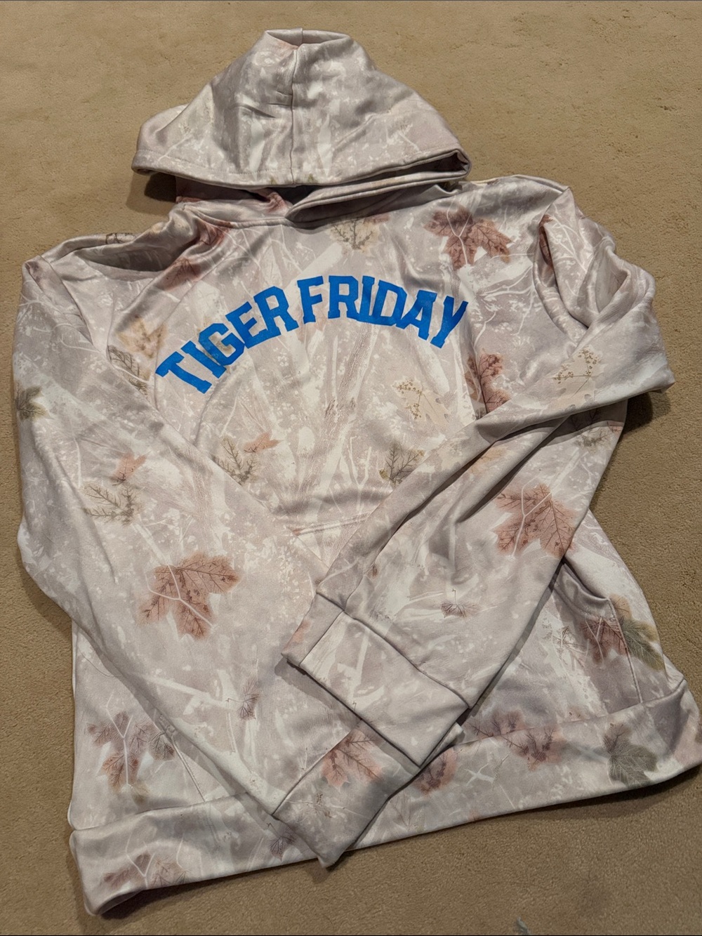 Tiger Friday Women's Light Pink Graphic Hoodie - Picture 2 of 3